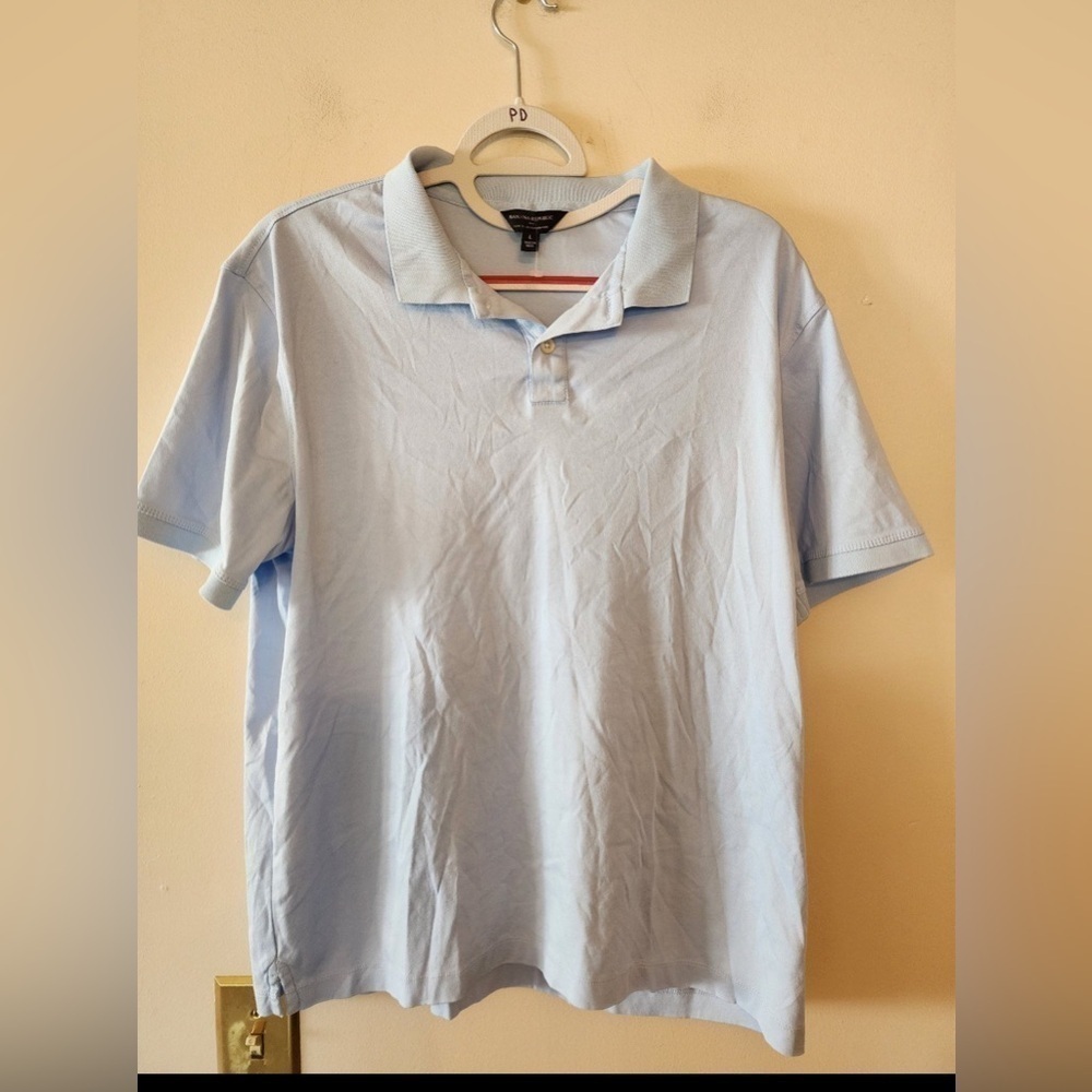 Banana Republic Luxury Touch Polo Shirt slate blue size large
